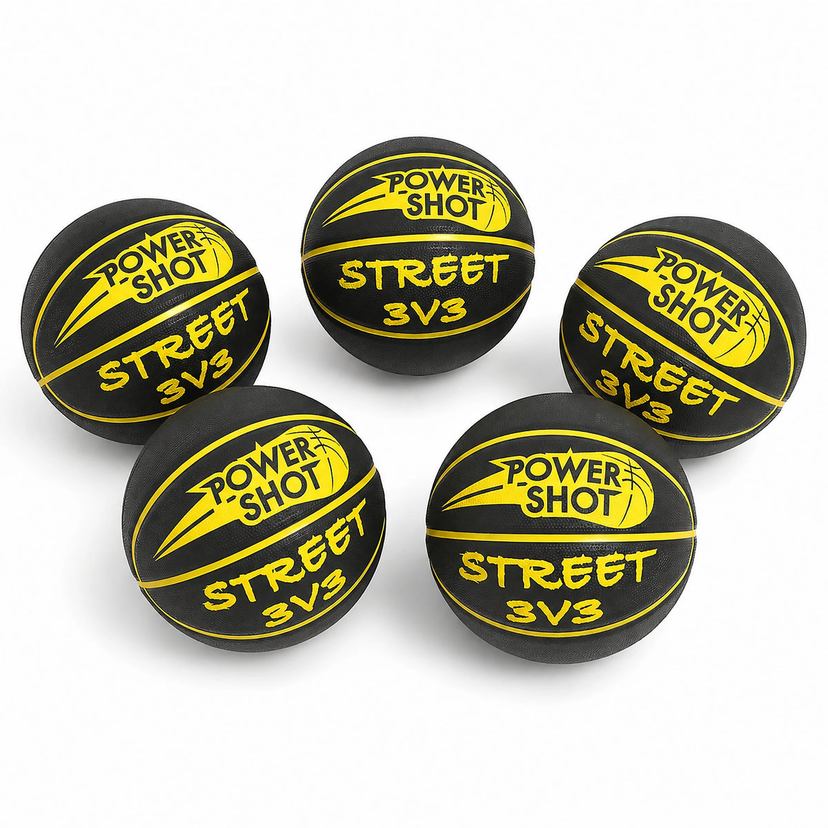 Set di 5 palloni da basket Street 3v3 - pompa per palloni e borsa GRATUITI