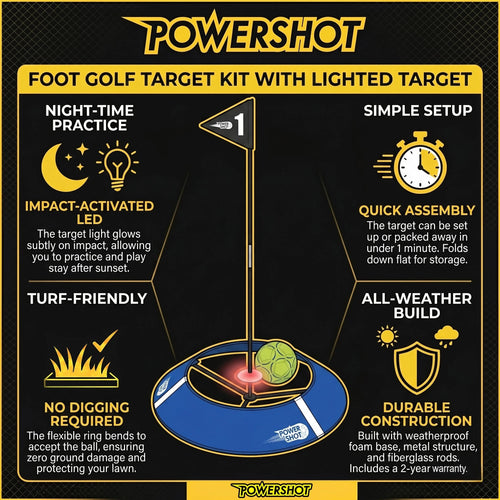 Kit bersaglio FOOT GOLF con bersaglio illuminato