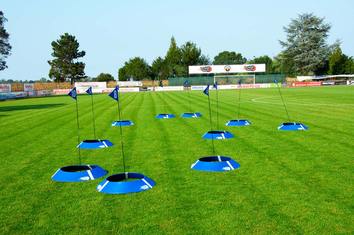 Kit di 10 piastrine da FOOT GOLF con piastrine luminose