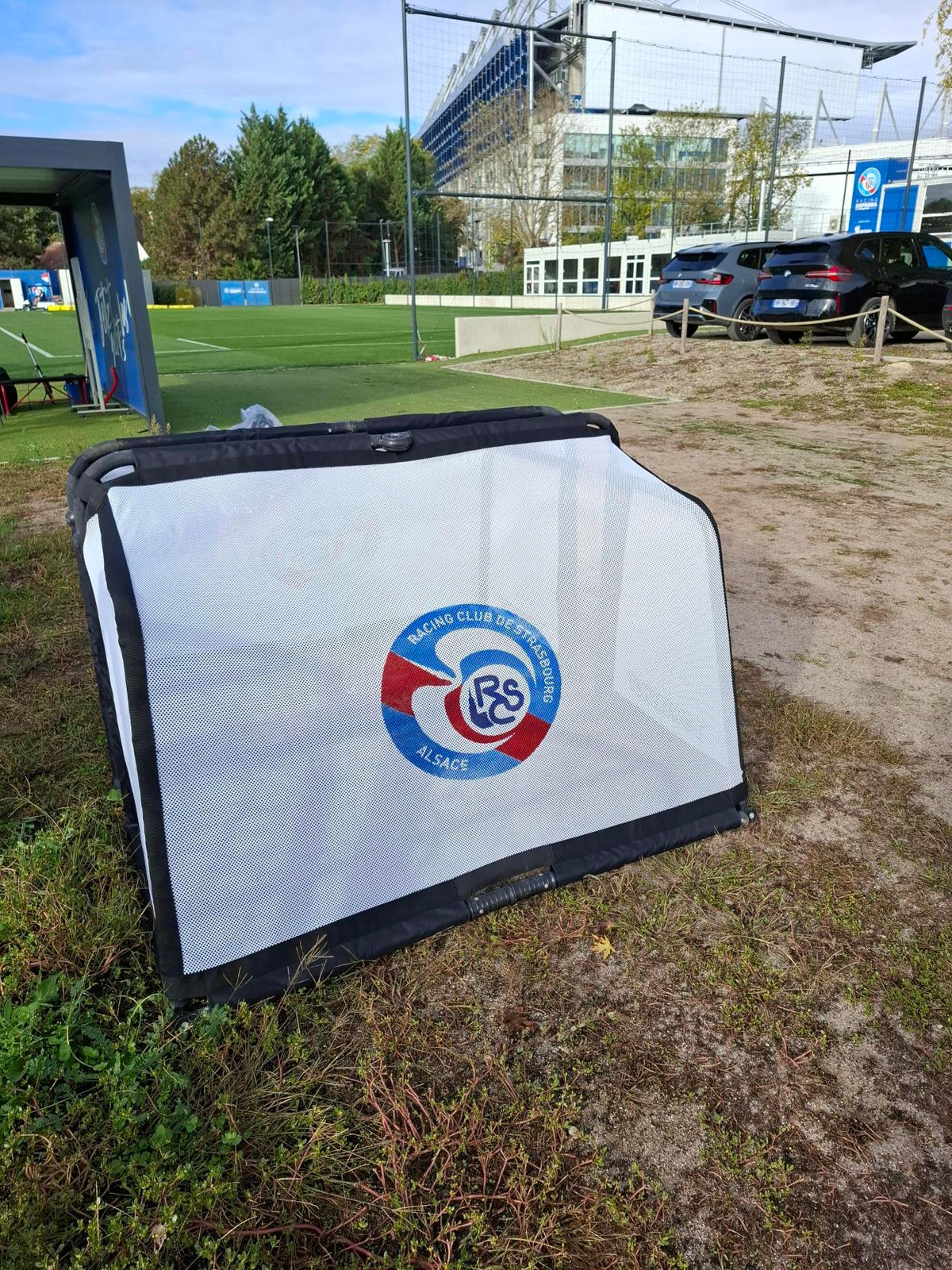 Porta da calcio pieghevole bianca - Alluminio - 1,50 x 1 m