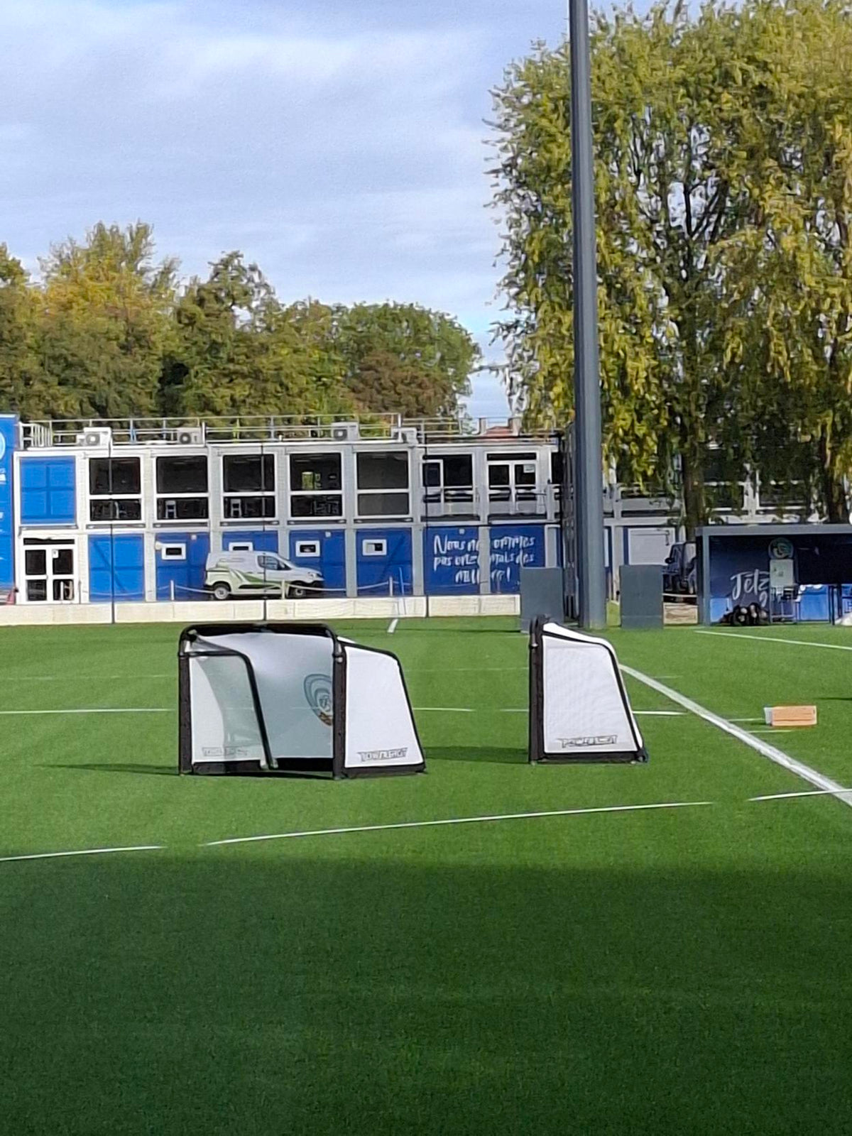 Porta da calcio pieghevole bianca - Alluminio - 1,50 x 1 m