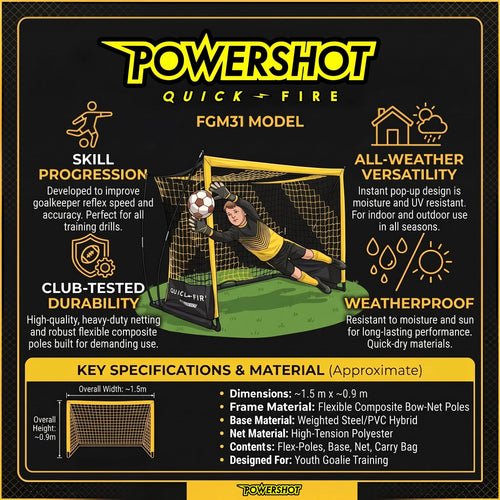 PORTA DA CALCIO QUICKFIRE 1,5 x 1 m