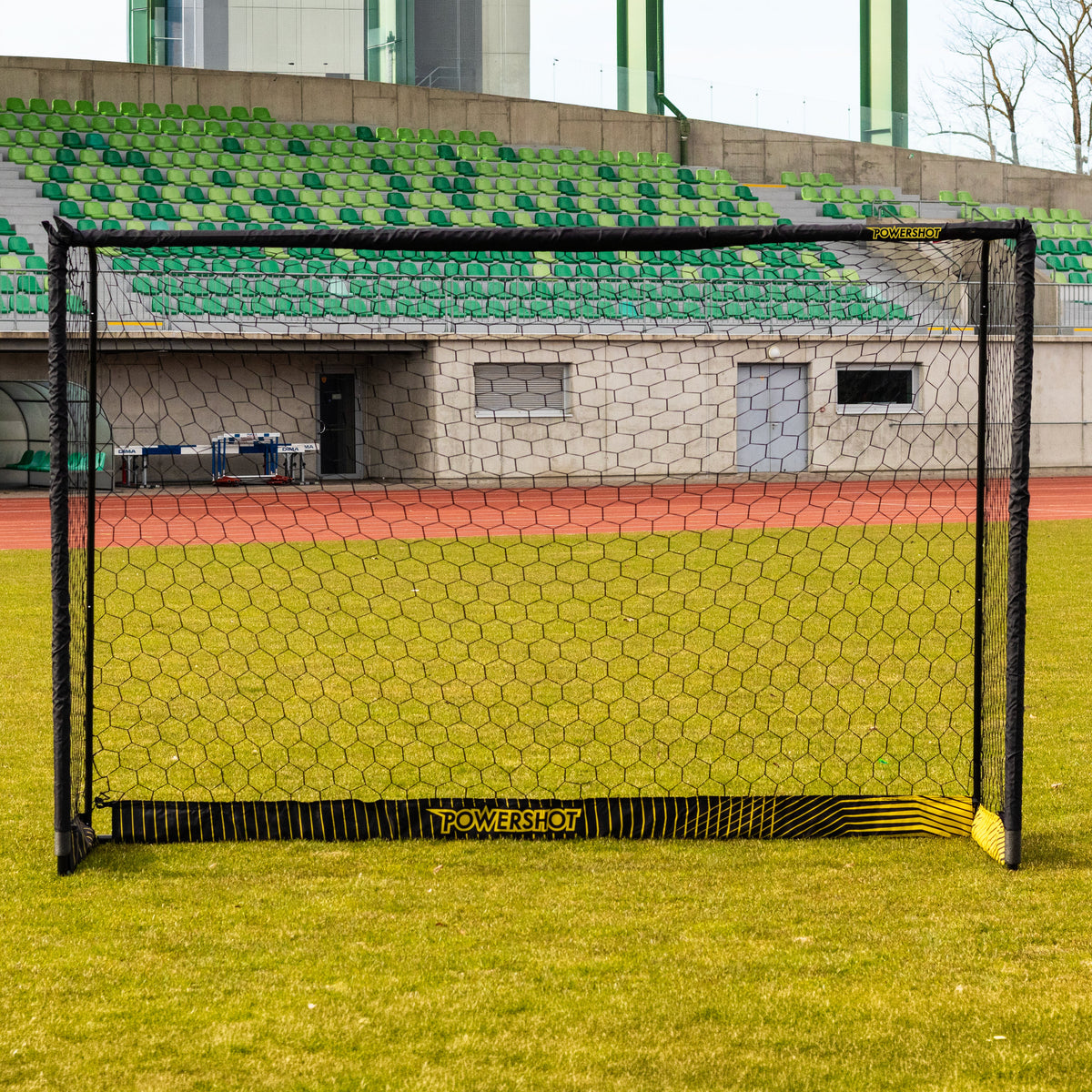 Black steel football goal - 3m x 2m Powershot