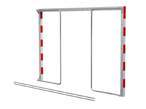 Porta da pallamano da competizione pieghevole e mobile in alluminio