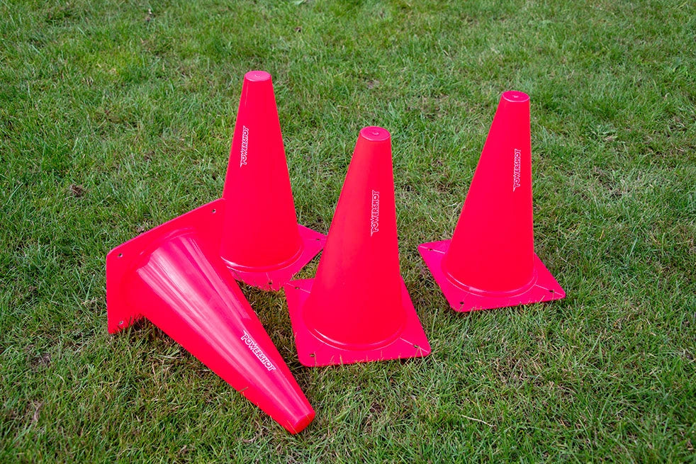 Set di 4 coni di delimitazione - Giallo 30 cm