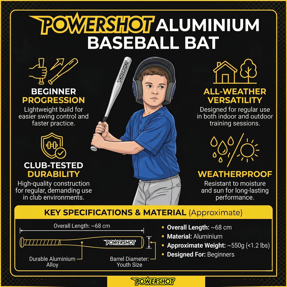 Mazza da baseball in alluminio