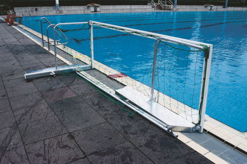 COPPIA DI PORTE DA PALLANUOTO REGOLAMENTARI, GALLEGGIANTI E PIEGHEVOLI