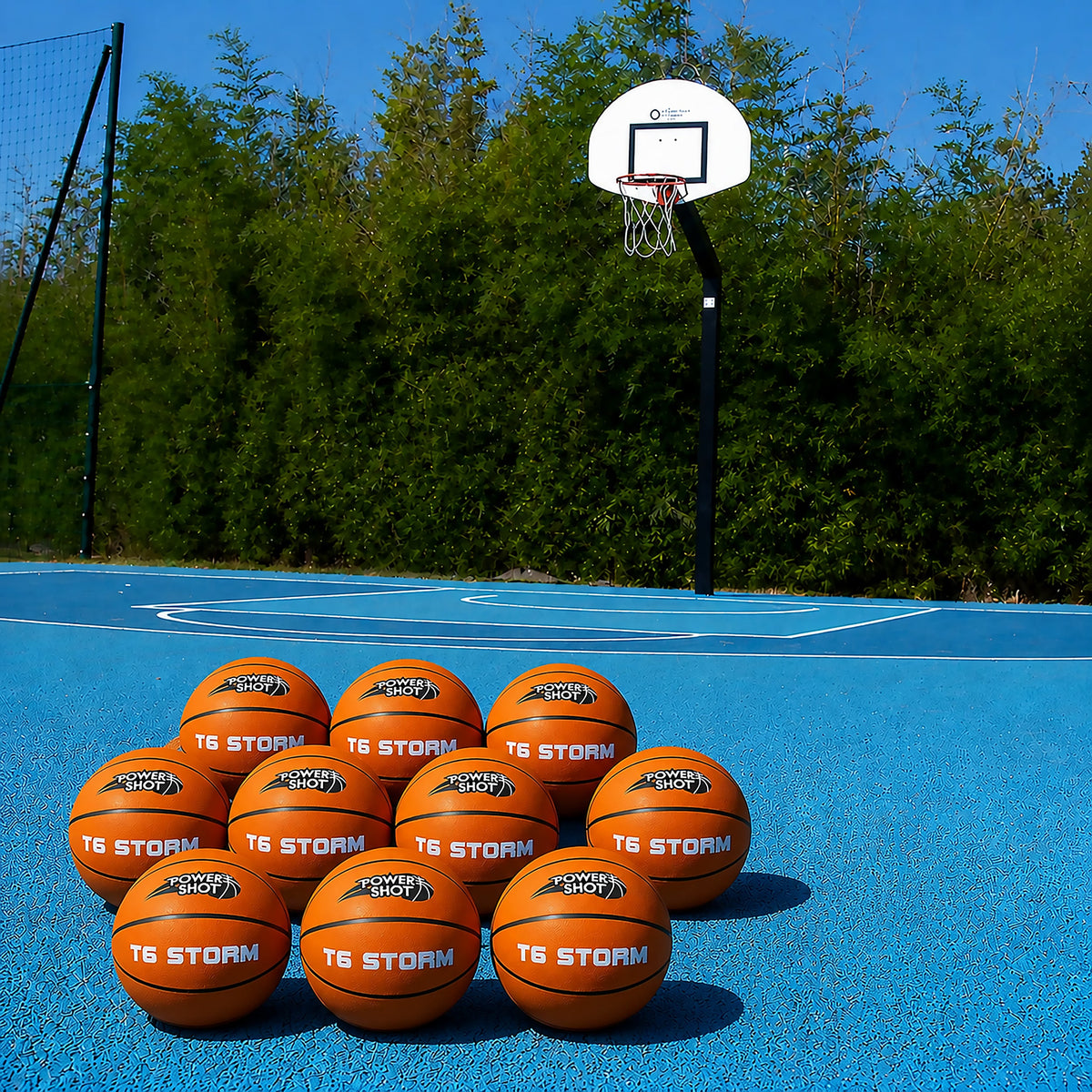 Set di 10 palloni da basket Storm T6 - Pompa e borsa in OMAGGIO