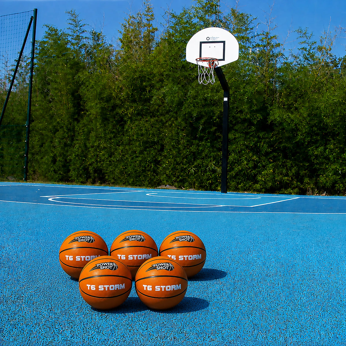 Set di 5 palloni da basket Storm T6 - pompa e borsa di stoccaggio in omaggio