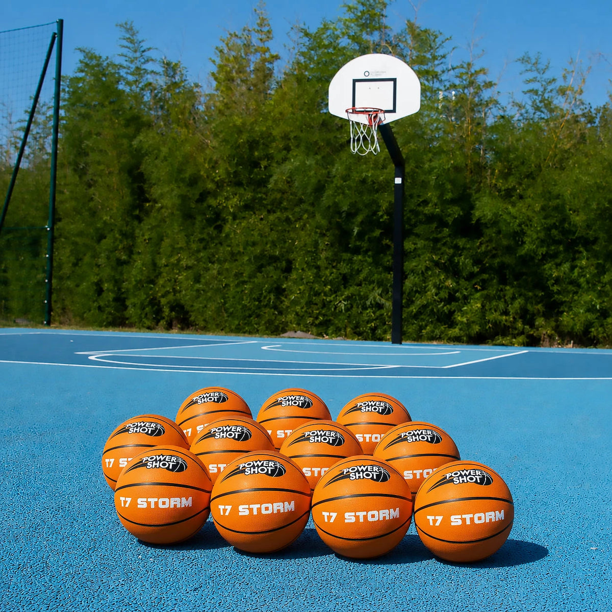 Set di 10 palloni da basket Storm T7 - Pompa e borsa in OMAGGIO