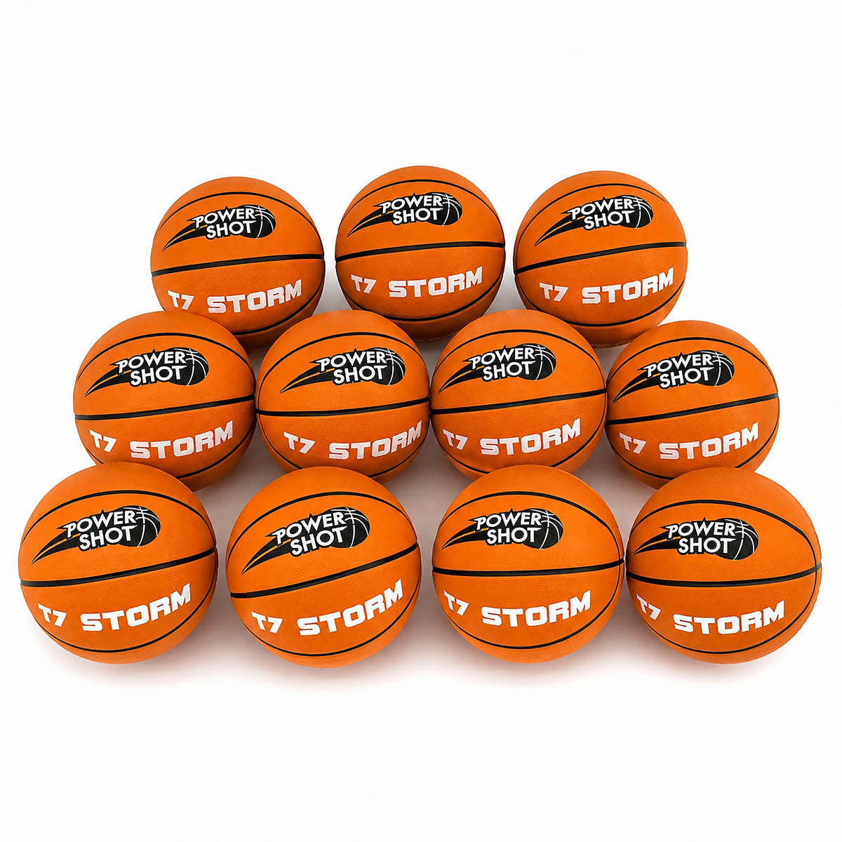 Set di 10 palloni da basket Storm T7 - Pompa e borsa in OMAGGIO