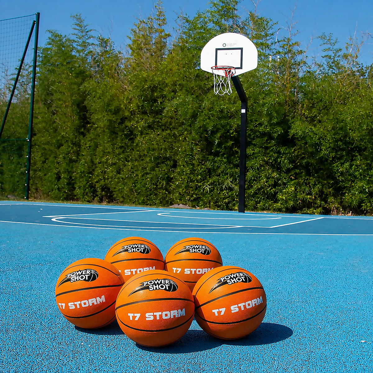 Set di 5 palloni da basket Storm T7 - pompa e borsa di stoccaggio in omaggio