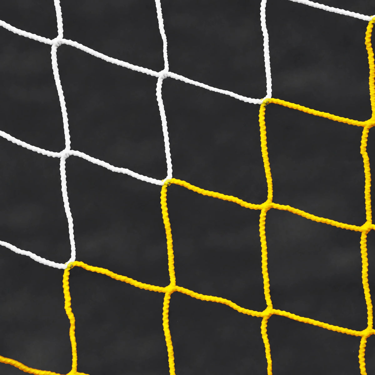 Rete da Calcio bicolore (7,32 x 2,44 x 0,90 x 2m) - Bianco/Giallo