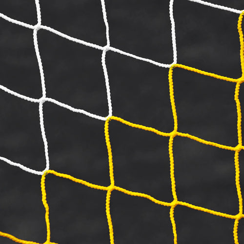 Rete da Calcio bicolore (7,32 x 2,44 x 0,90 x 2m) - Bianco/Giallo