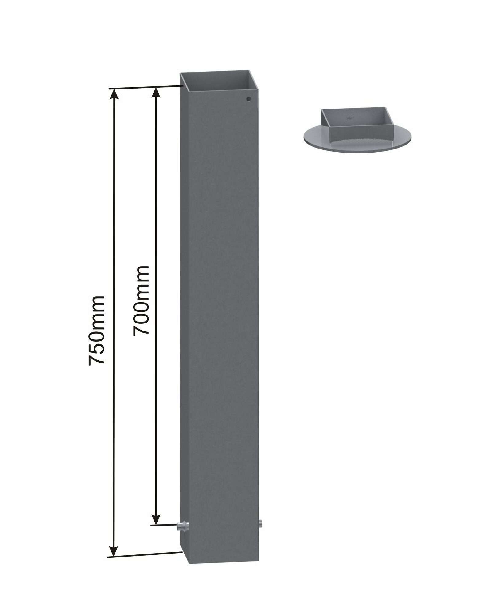 Image du produit : Manicotti di fissaggio per porta da basket - 100 x 100 m