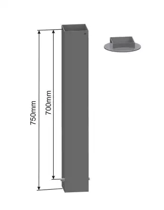 Manicotti di fissaggio per porta da basket - 140 x 140 cm