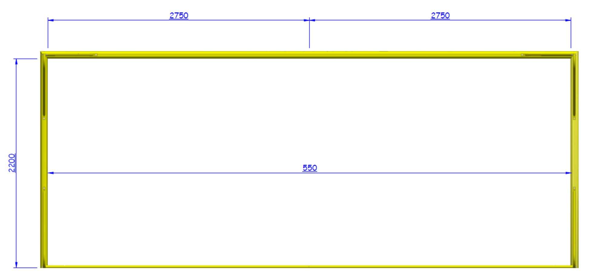 Image du produit : Porta da beach soccer 5.5 X 2.2m - Fissa - ALLUMINIO