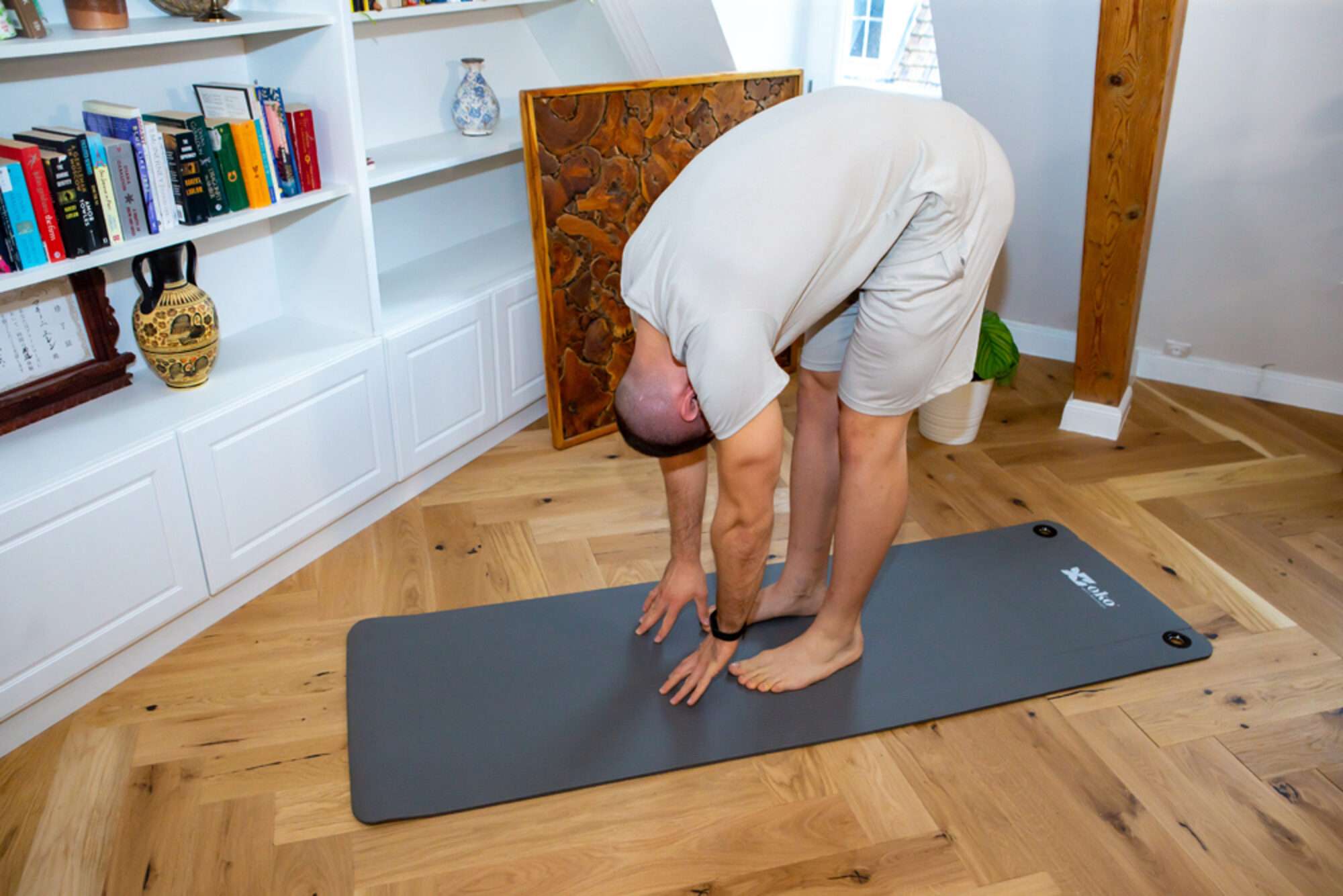 Image du produit : Tappetino da yoga OKO con occhielli, spessore a scelta tra 0,8 e 1,5 cm