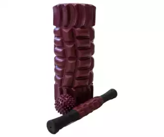 Set of 3 massage rolls OKO - Red