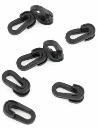 Lot de 40 clips de filet noirs en PVC