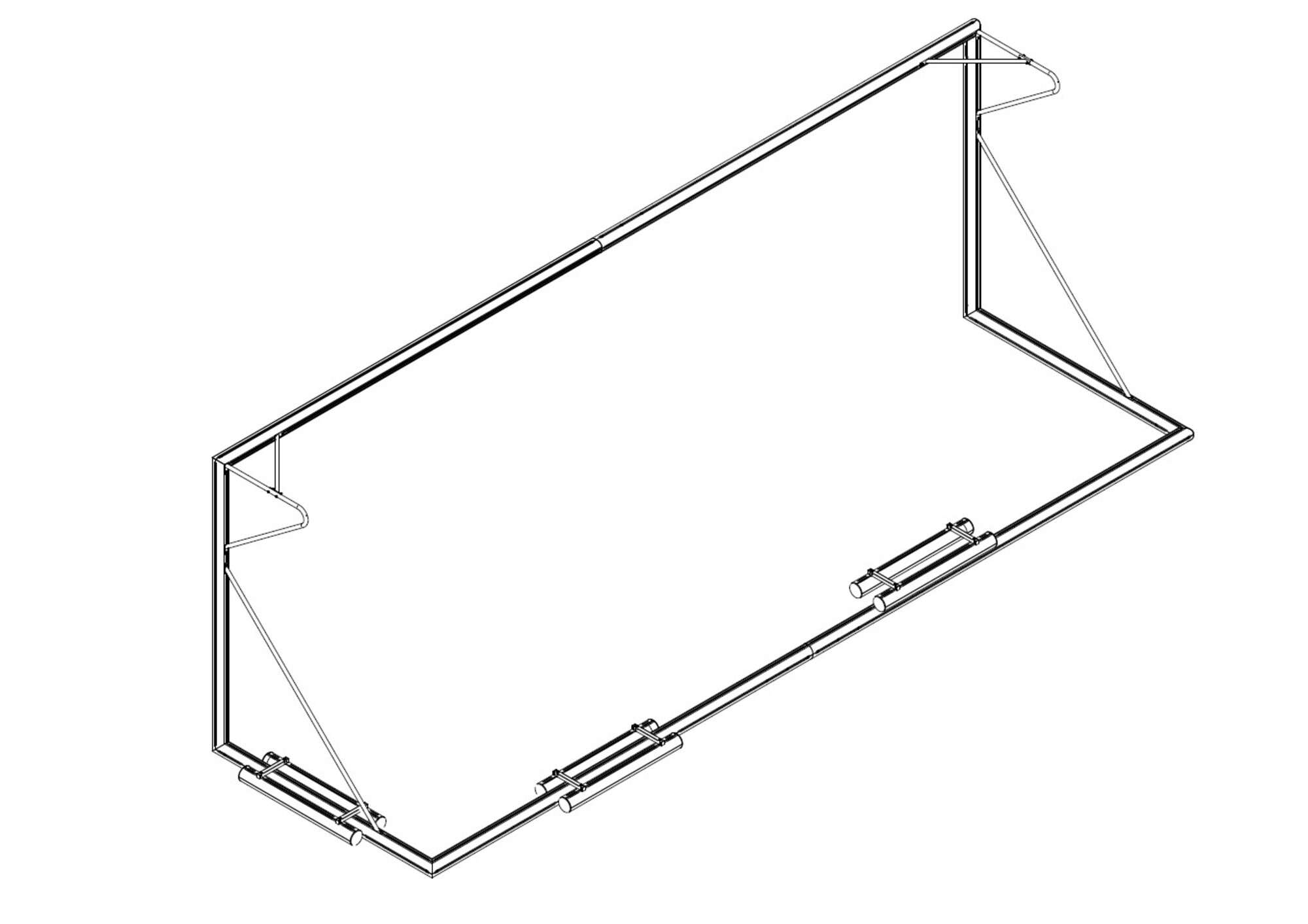 Image du produit : Porta da calcio a 11 - Alluminio - ECO - Barra posteriore rinforzata