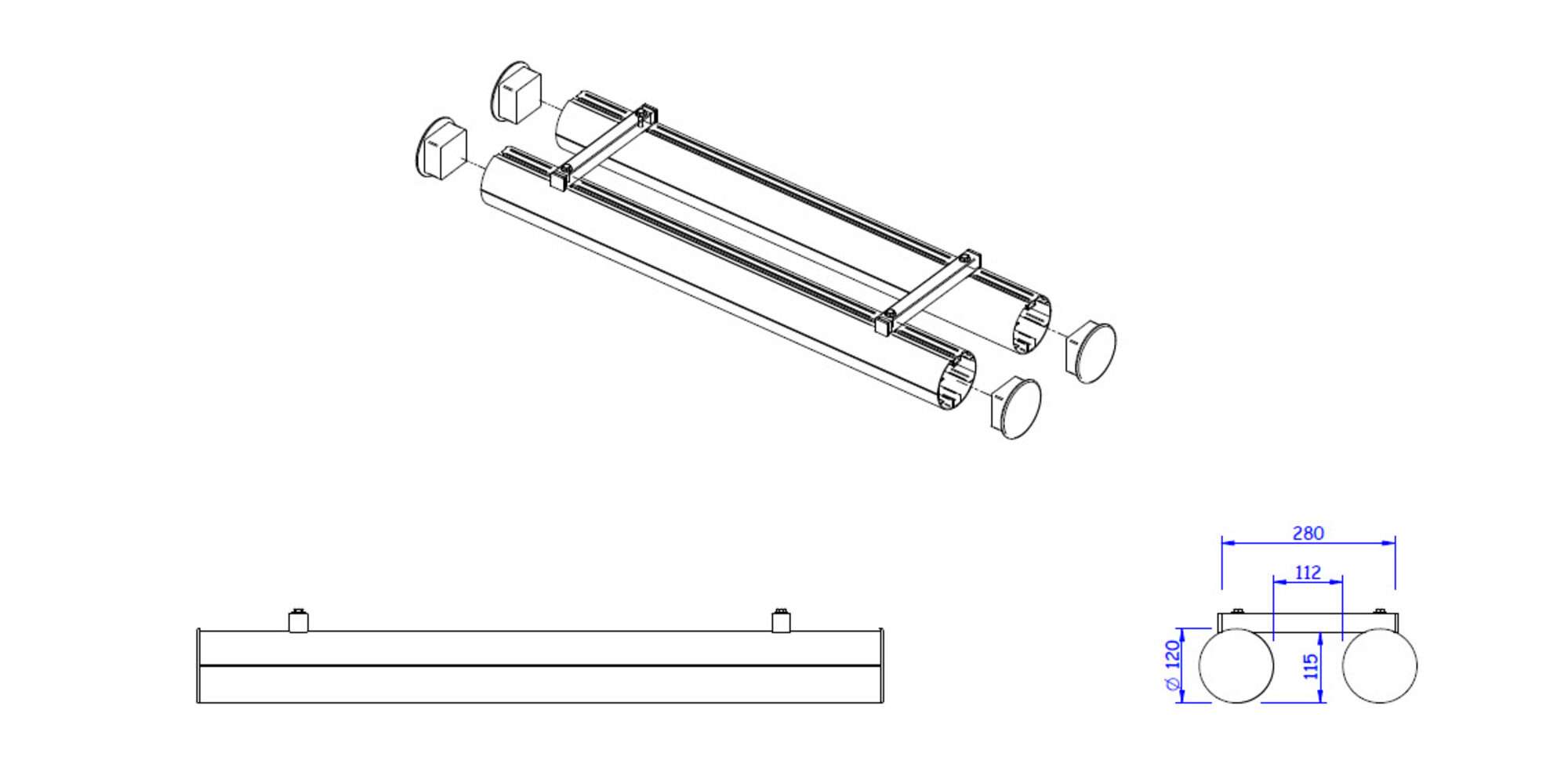 Image du produit : Porta da calcio a 11 - Alluminio - ECO - Barra posteriore rinforzata