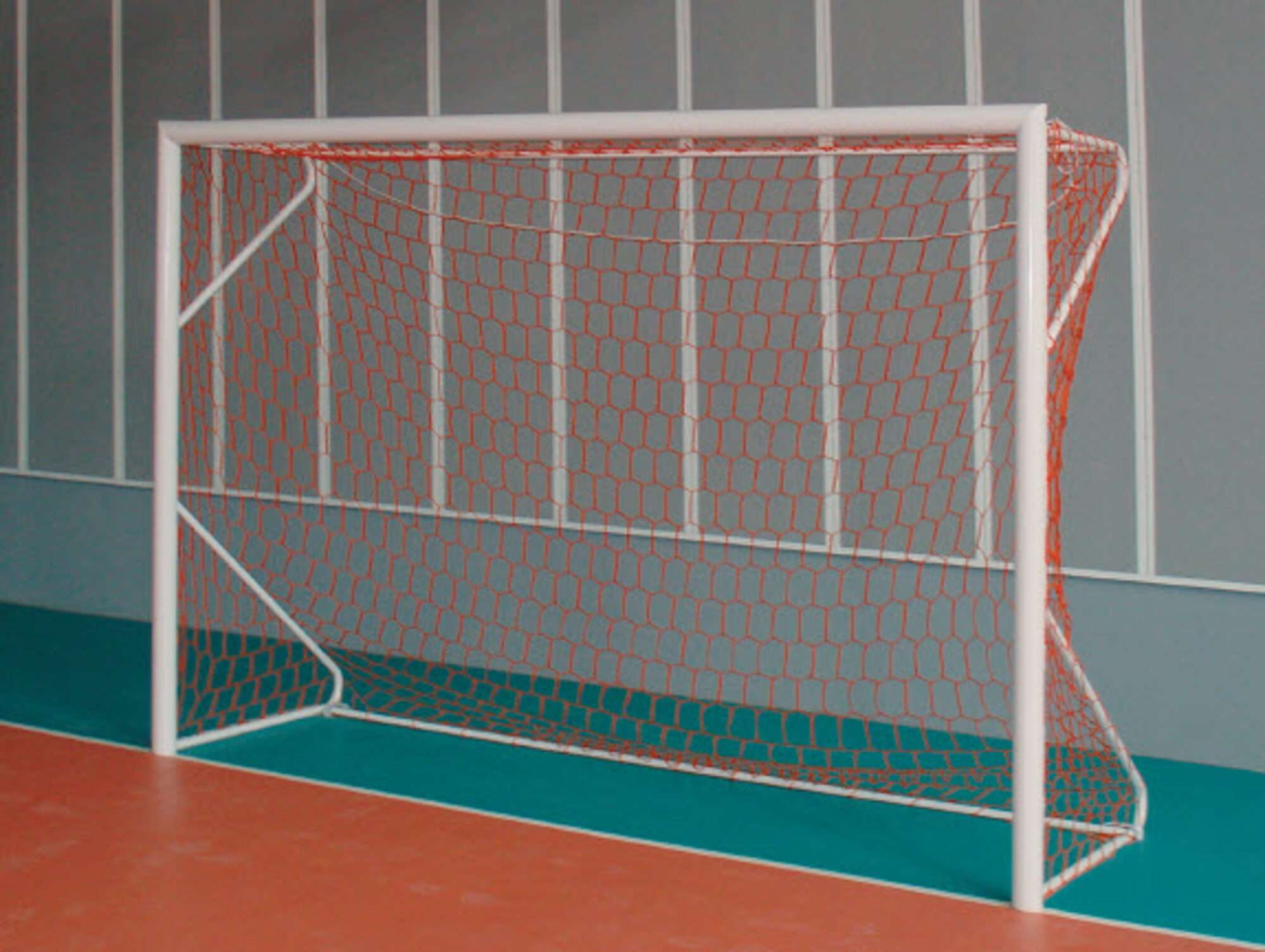 Image du produit : Porta da calcio regolamentare in alluminio fissa - 4 x 2 m