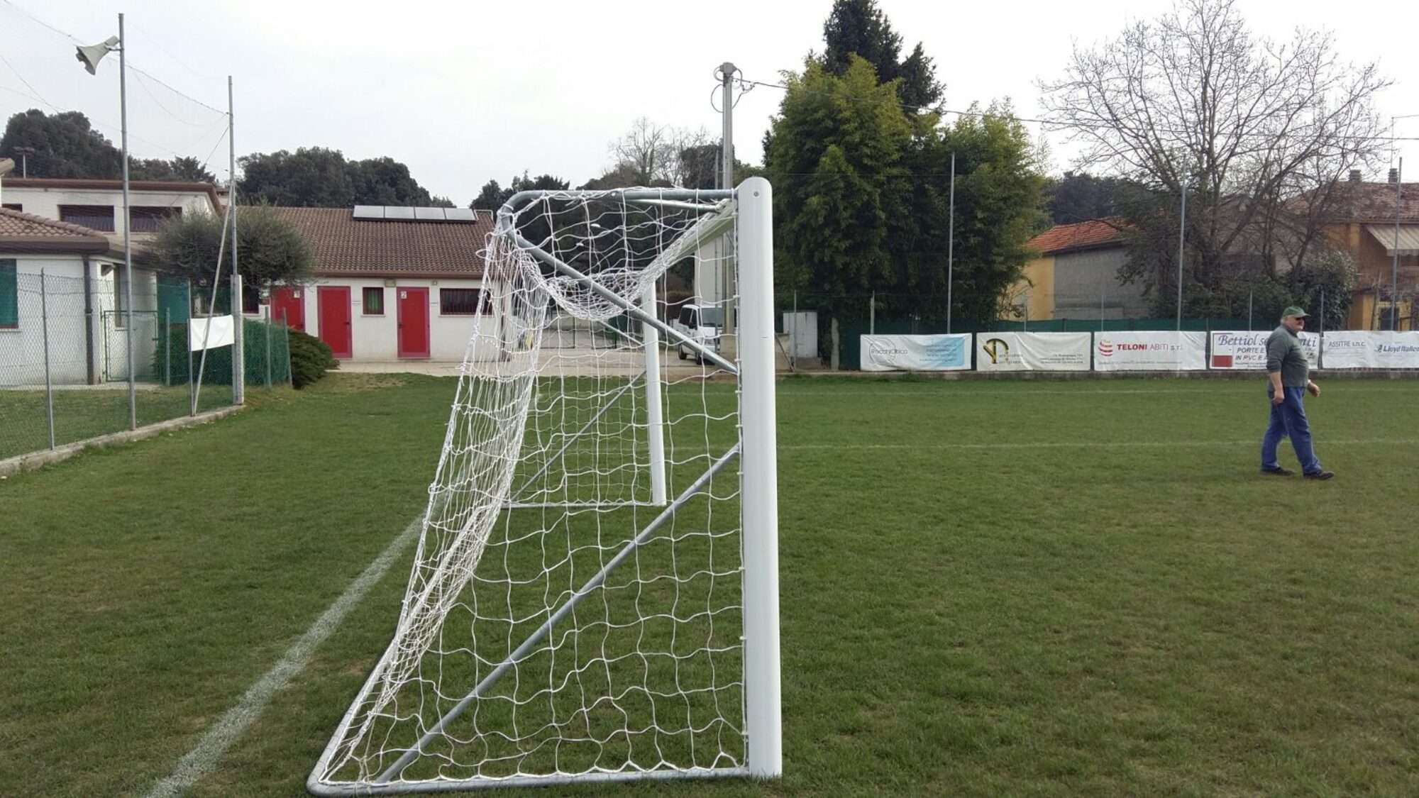 Image du produit : Porta calcio a 7 trasportabile in alluminio - sez. 80 mm