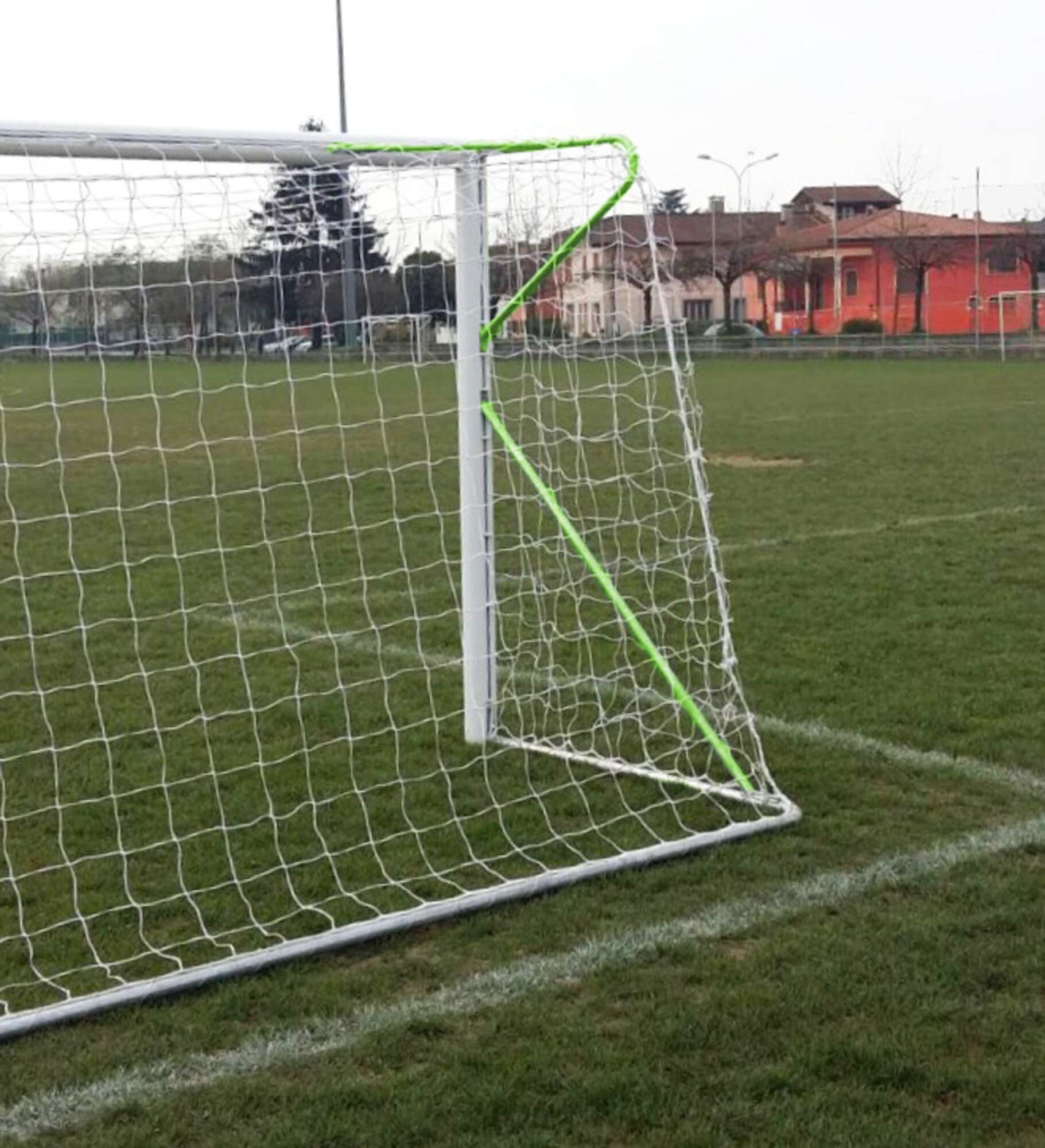 Image du produit : Porta da calcio a 8 trasportabile in alluminio 6 x 2,1 m - Verde