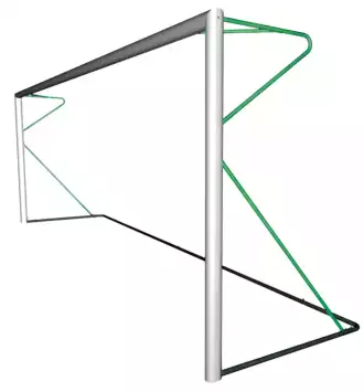 Porta da calcio a 8 - Trasportabile - Alluminio - BASIC - Verde