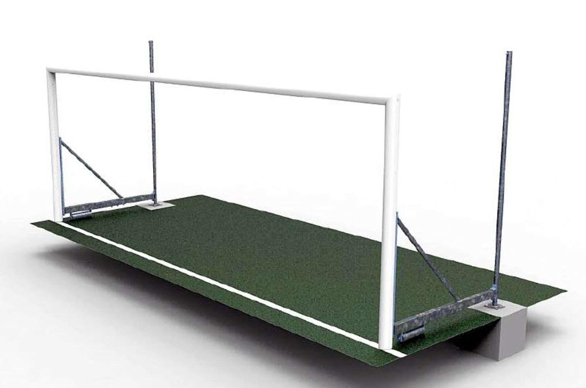 Image du produit : Porta da calcio a 8 pieghevole in alluminio 6 x 2 m