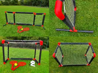 Porta da calcio - Rete da tennis - 2 in 1 - 90 x 60 cm
