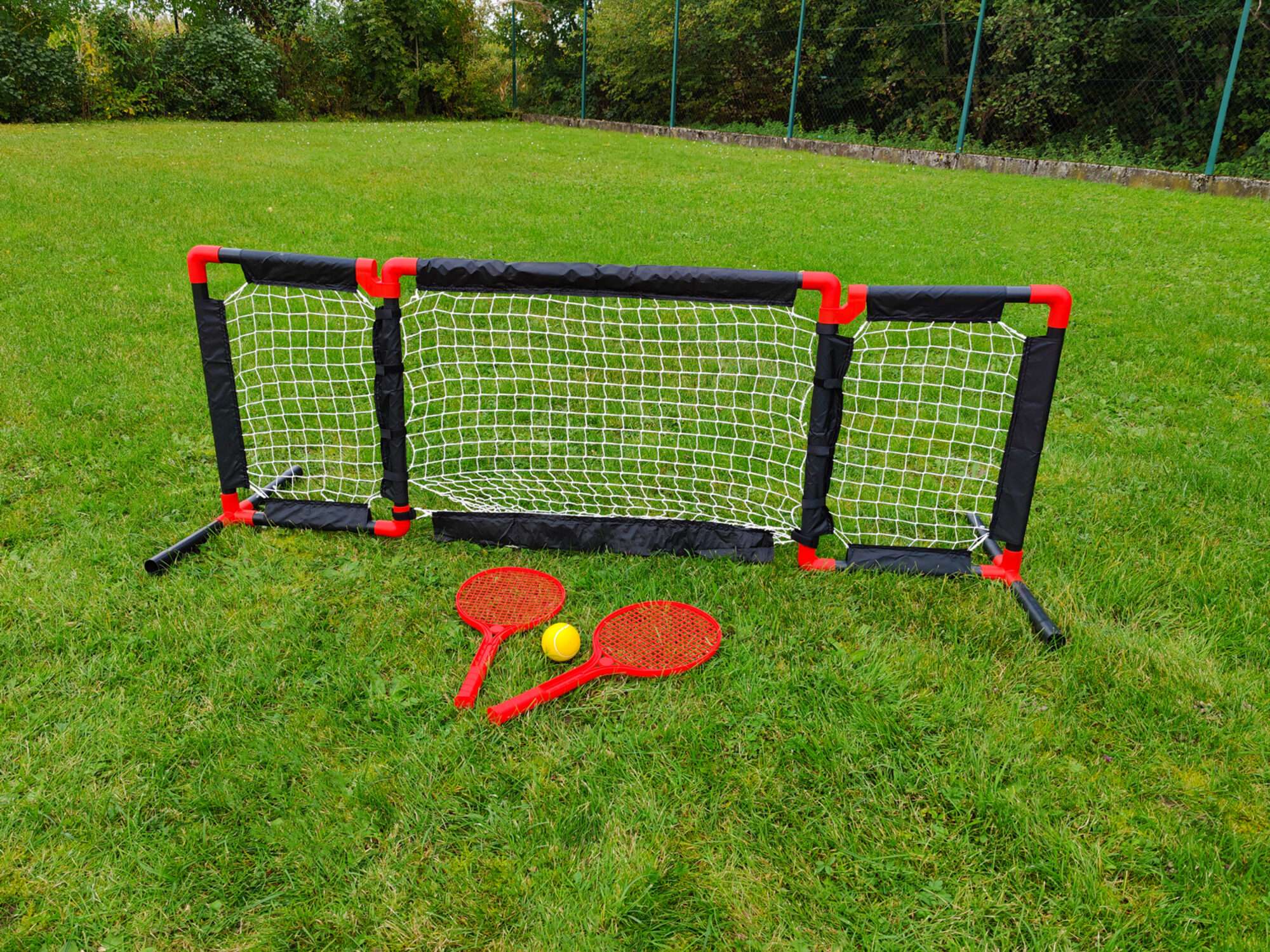 Image du produit : Porta da calcio - Rete da tennis - 2 in 1 - 90 x 60 cm
