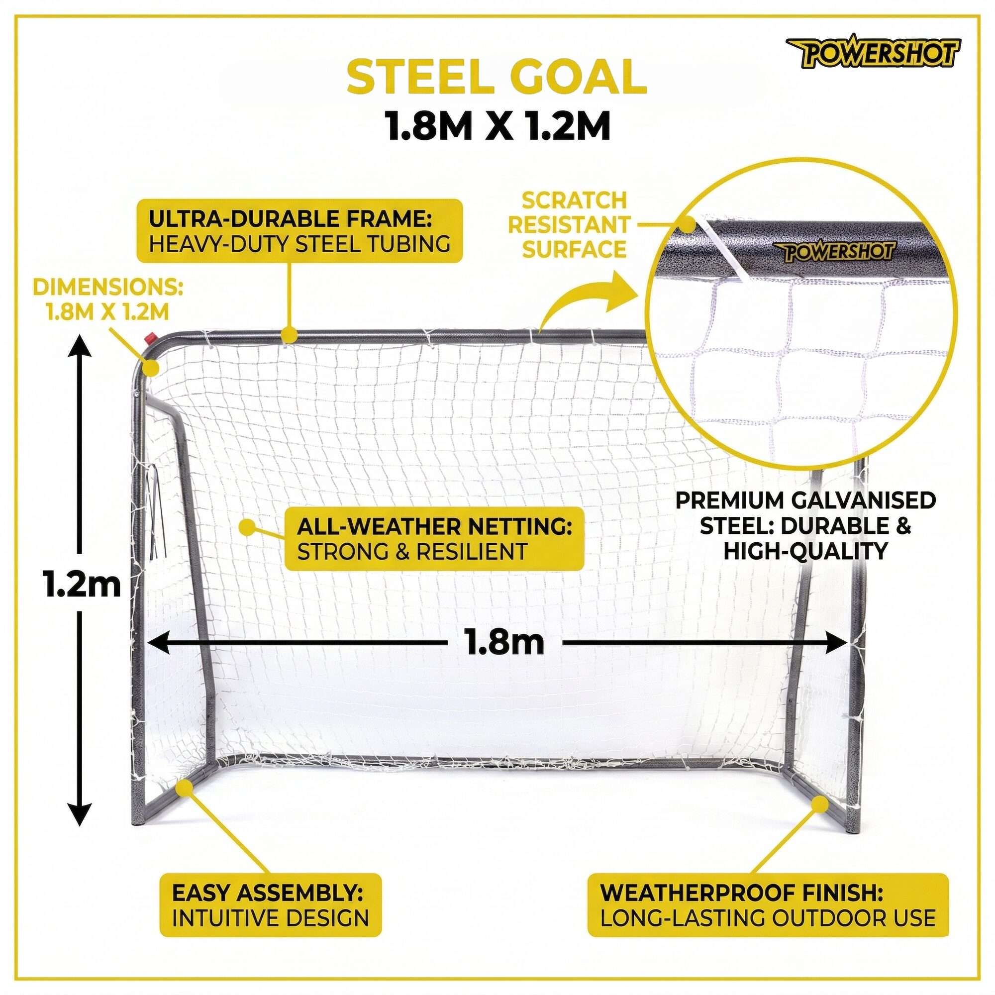 Image du produit : Porta in acciaio 1,8 x 1,2 m - Extra resistente!