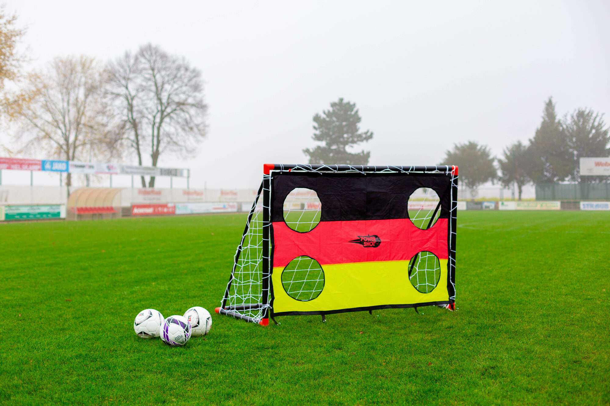 Image du produit : Porta da calcio (1,8 x 1,2 m - uPVC) + Parete di tiro Germania