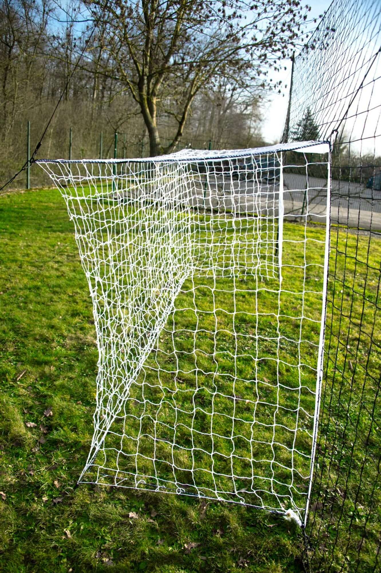 Image du produit : Porta da calcio - 3,70 x 1,80 m - Rete di protezione integrata 6,50 x 3 m