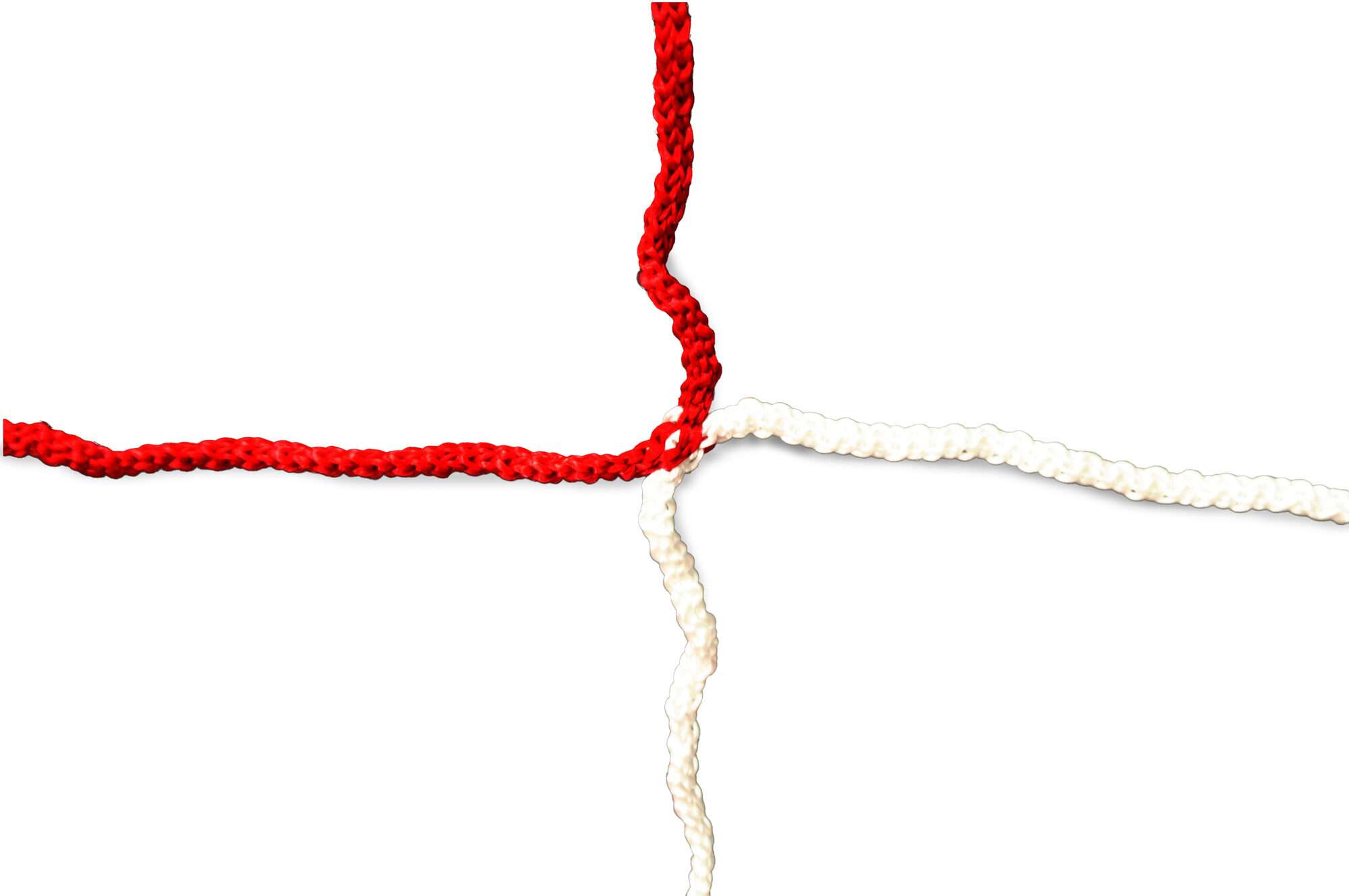 Image du produit : Rete da Calcio bicolore (7,32 x 2,44 x 0,8 x 2m) Bianco/Rosso