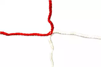 Rete da Calcio bicolore (7,32 x 2,44 x 0,8 x 2m) Bianco/Rosso