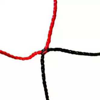 Rete da Calcio bicolore (7,32 x 2,44 x0,90 x2 m) - Rosso/Nero