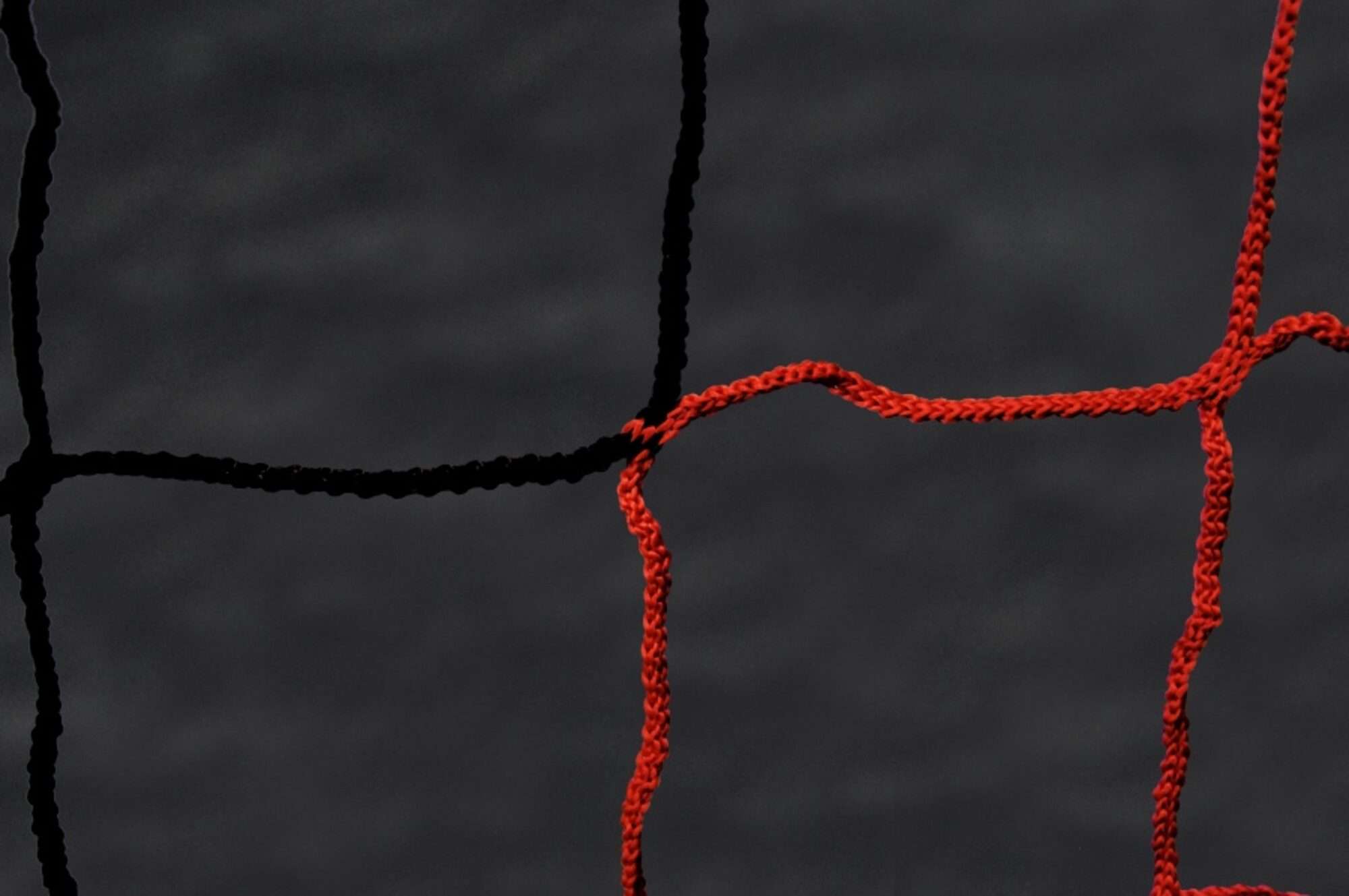 Image du produit : Rete da Calcio bicolore (7,32 x 2,44 x0,90 x2 m) - Rosso/Nero