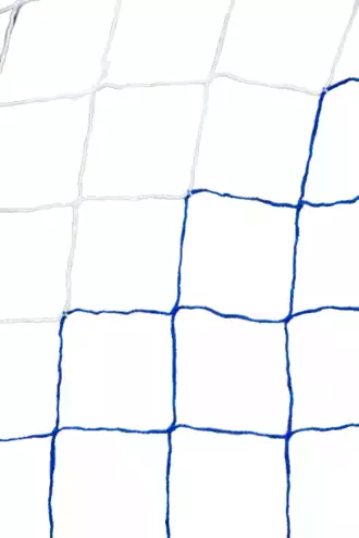 Rete porta stadio bicolore - 4mm Bianco / Blu