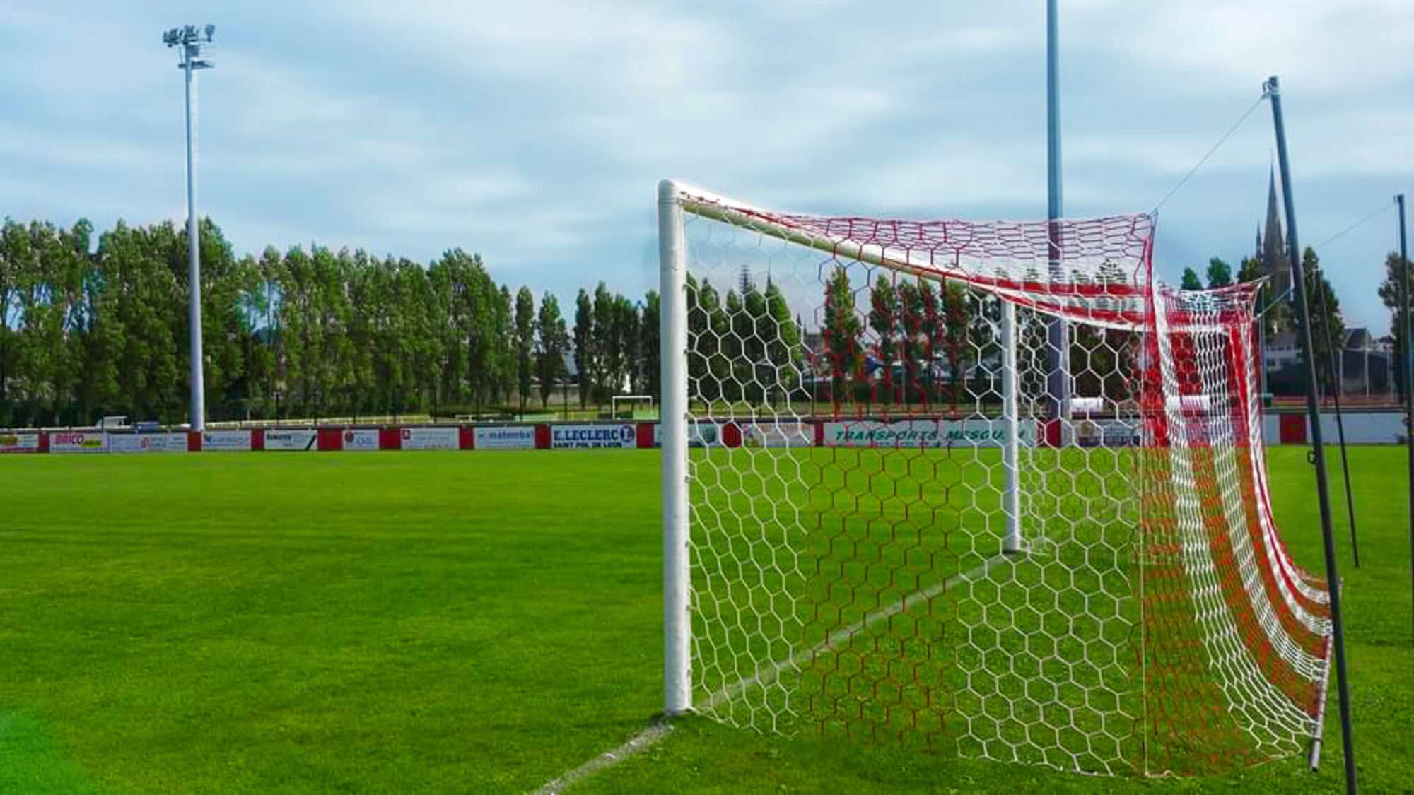 Image du produit : Rete per porta da stadio BOX - maglia esagonale 4mm Bianco/Rosso