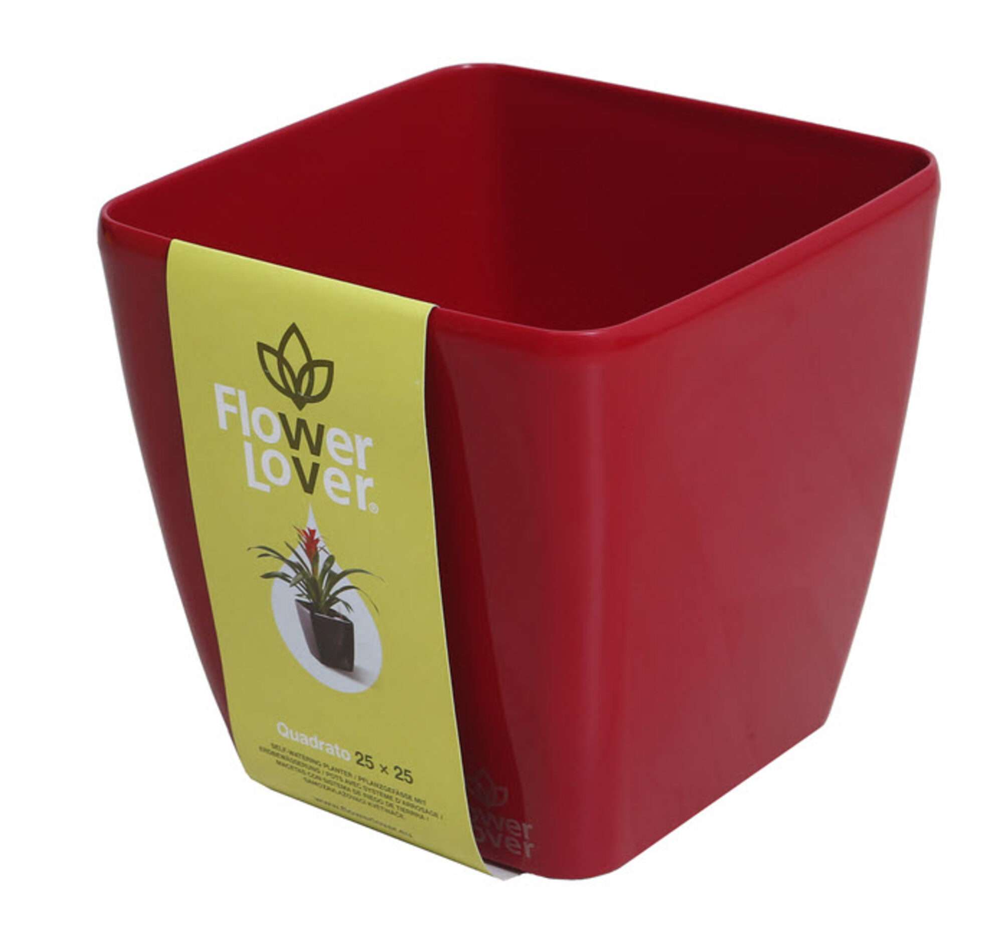 Image du produit : Vaso autoirrigante QUADRATO - 24cm x 24cm x 25cm