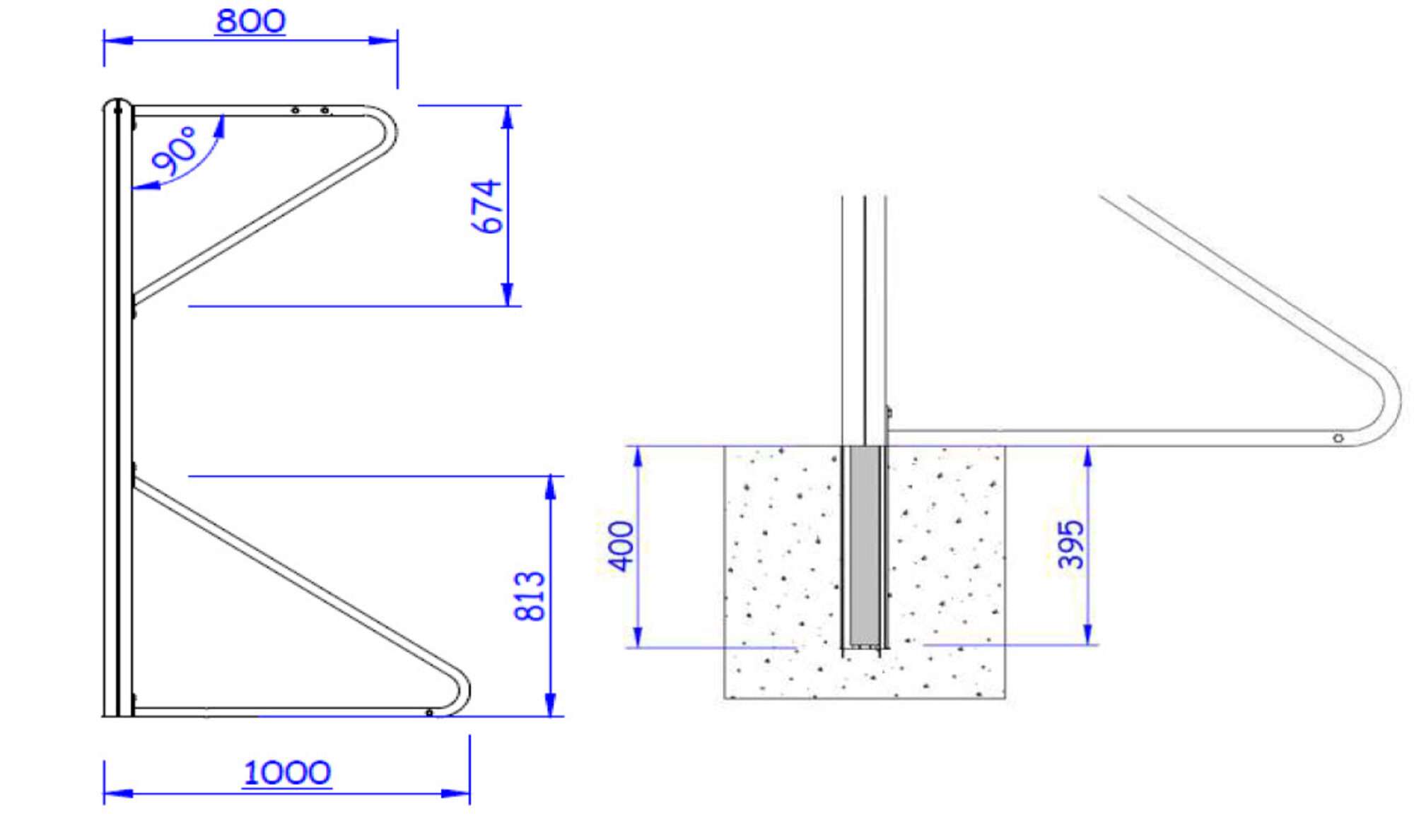 Image du produit : Porta da pallamano in acciaio - FISSA