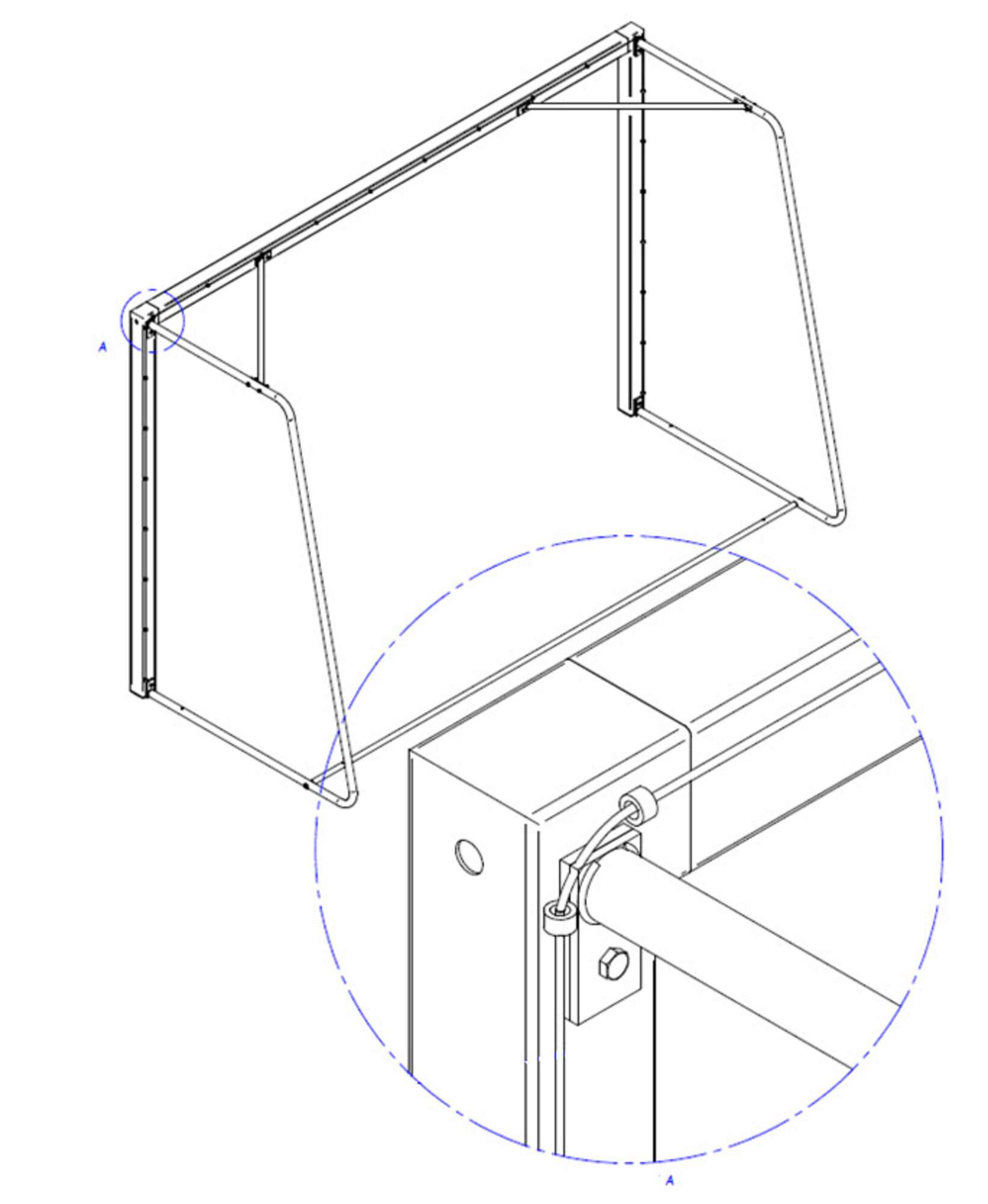 Image du produit : Porta da pallamano - Mobile - Acciaio o alluminio