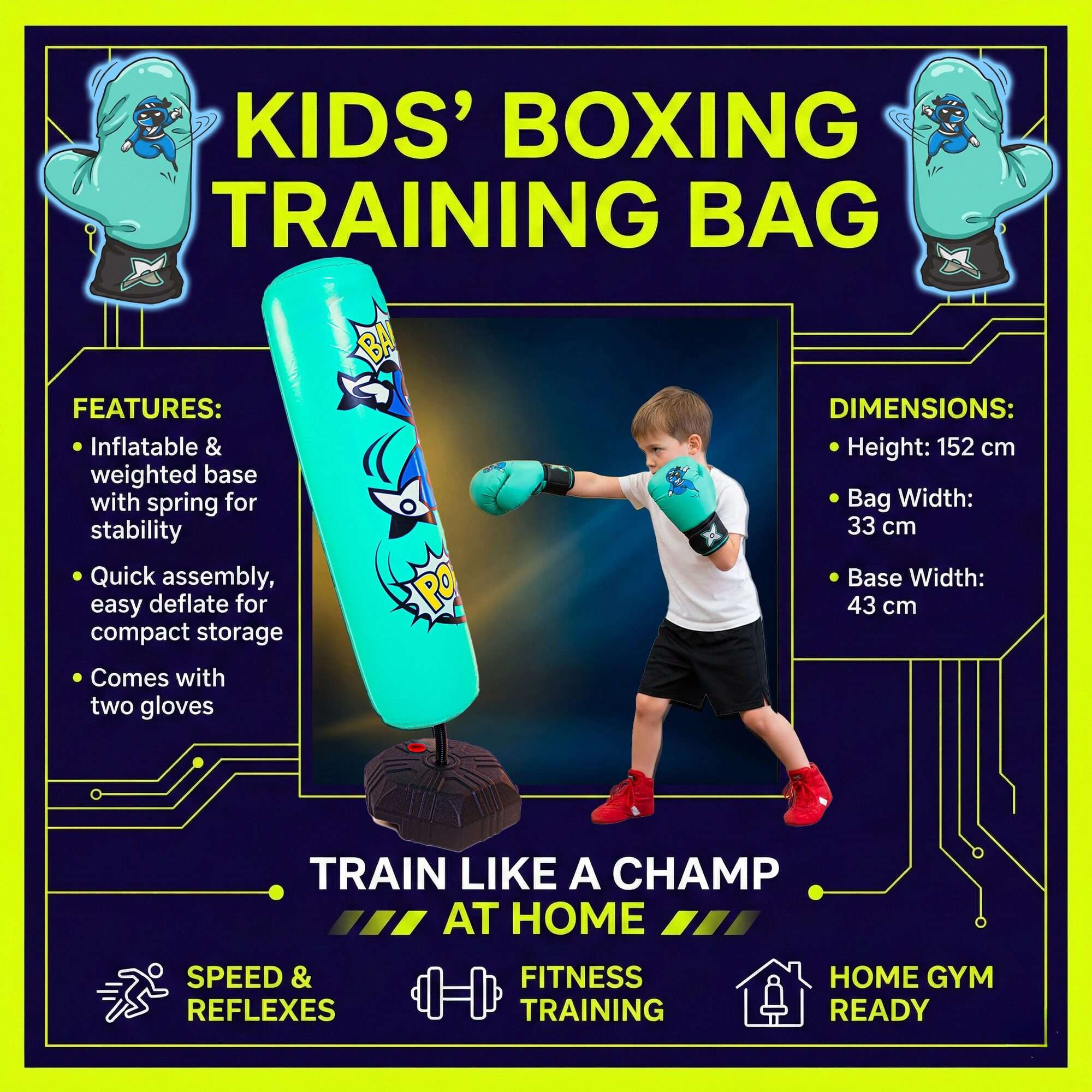 Image du produit : Sacco da boxe stand-up - Allenamento di Speed Boxe