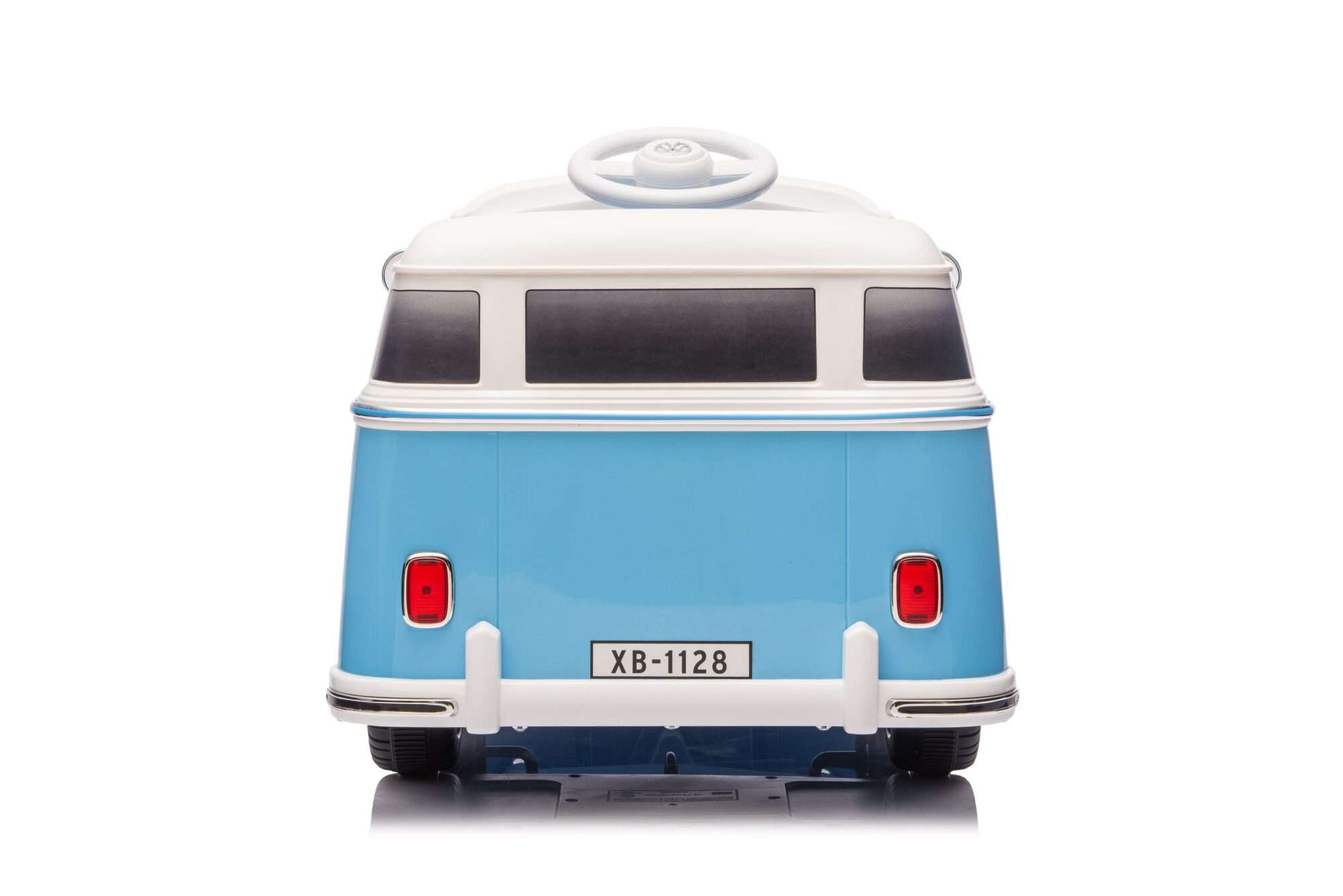 Image du produit : Auto elettrica ufficiale Volkswagen per bambini - Blu e bianca (da 3 a 8 anni)