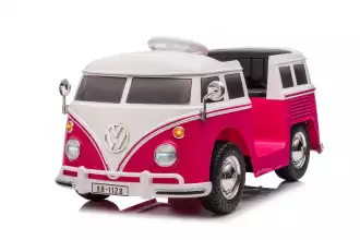 Auto elettrica ufficiale Volkswagen per bambini - Rosa e bianca (da 3 a 8 anni)