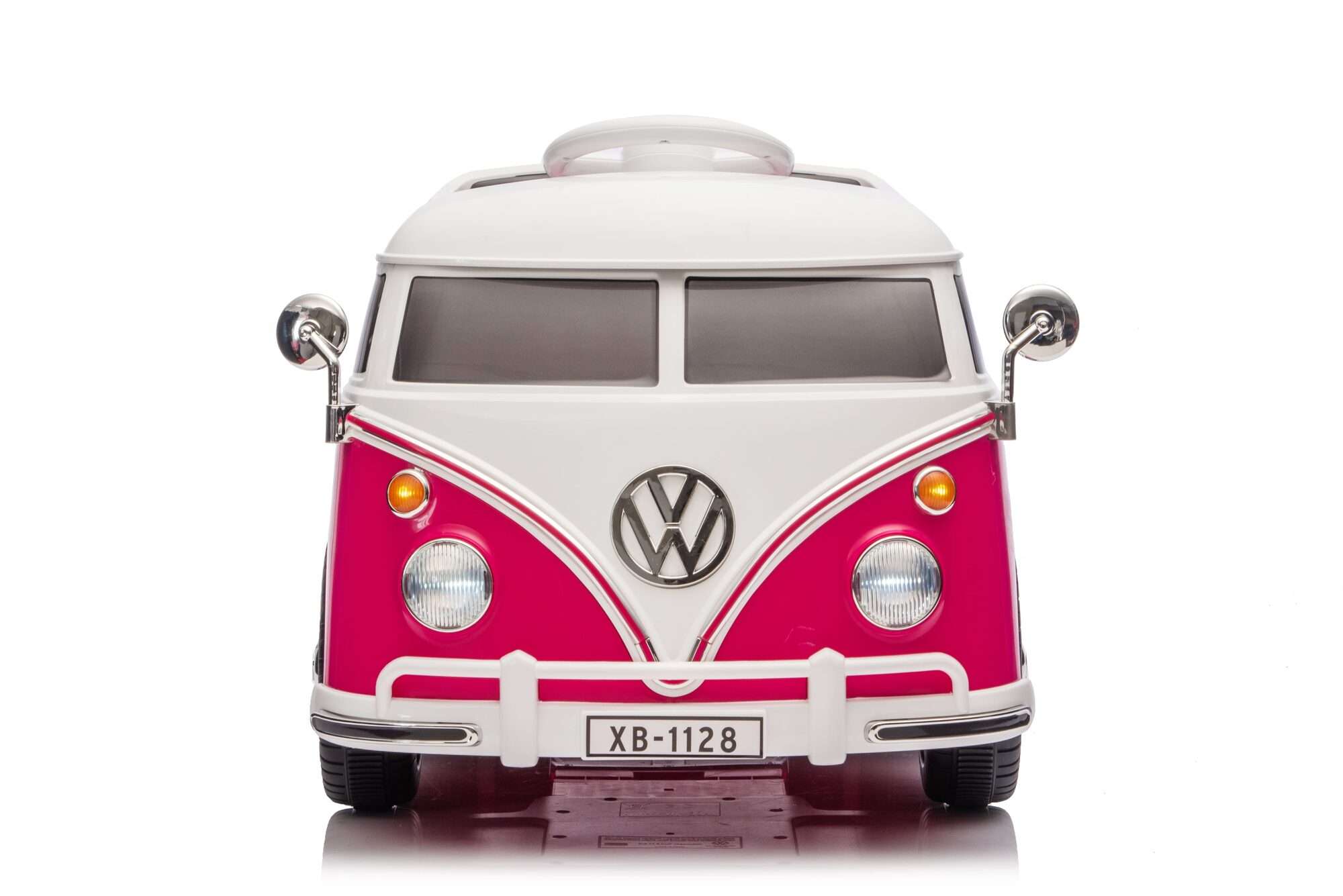 Image du produit : Auto elettrica ufficiale Volkswagen per bambini - Rosa e bianca (da 3 a 8 anni)