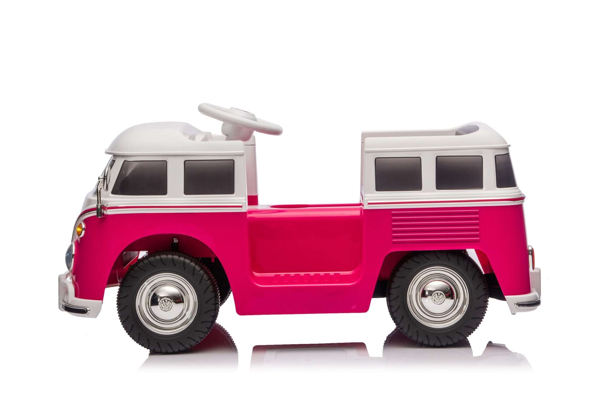 Image du produit : Auto elettrica ufficiale Volkswagen per bambini - Rosa e bianca (da 3 a 8 anni)